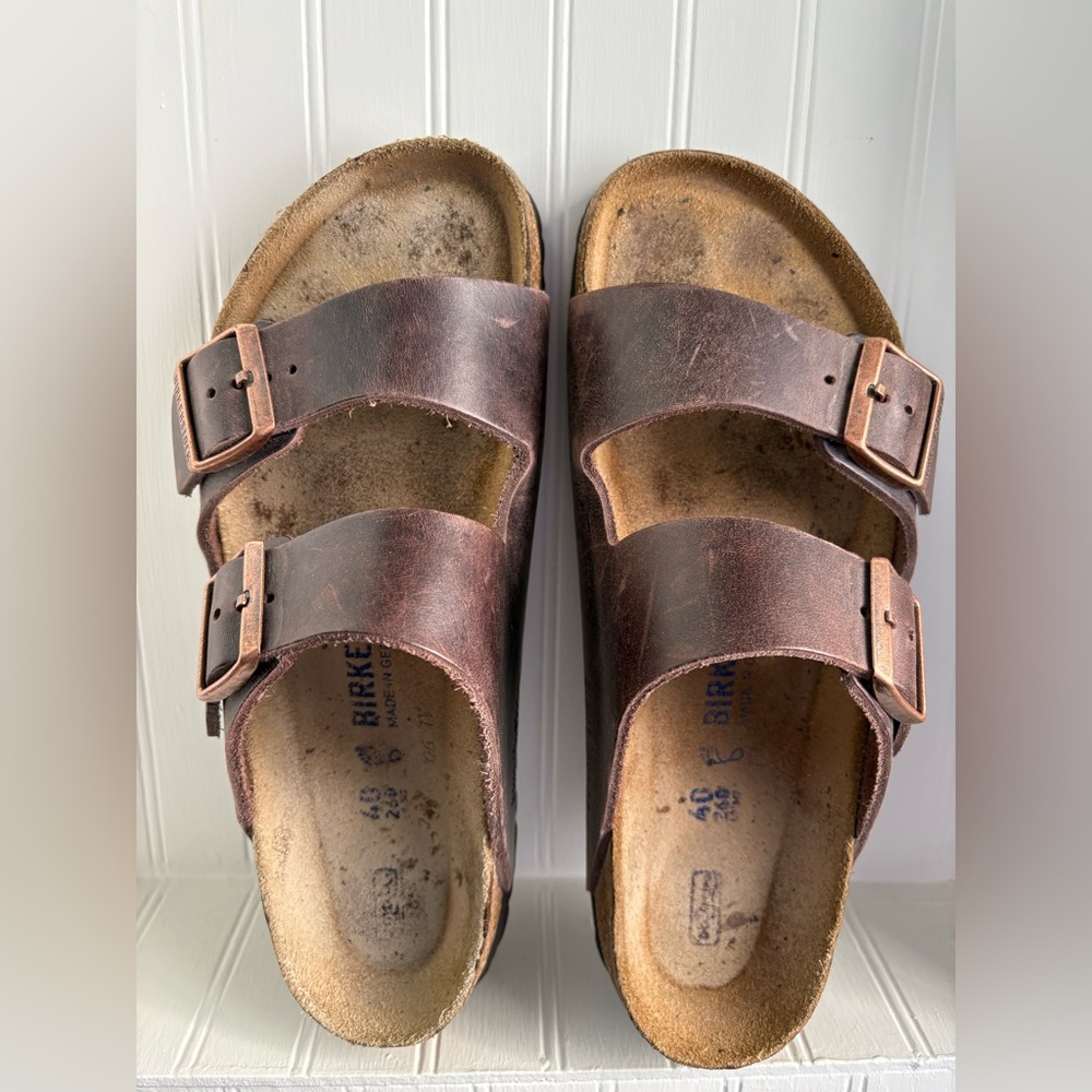 Birkenstock Arizona Habana oiled-leather soft footbed Men’s 7-7.5/Women’s 9-9.5